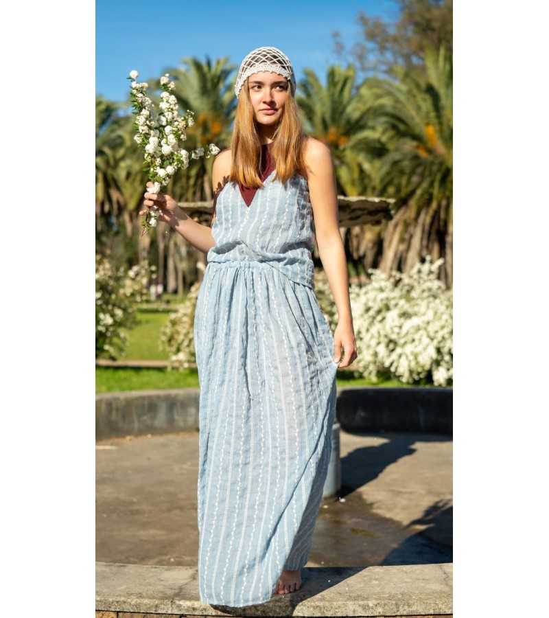 Conjunto amapola Celeste