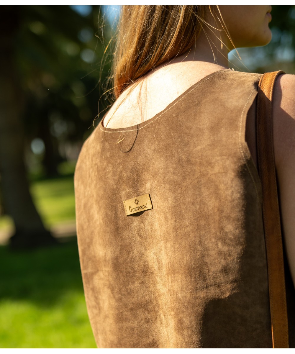 Musculosas de cuero Natura Marrón