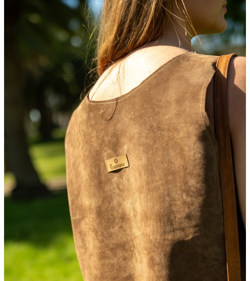 Musculosas de cuero Natura Marrón